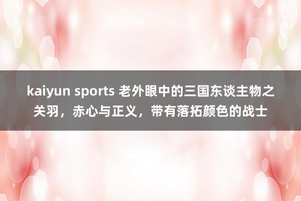 kaiyun sports 老外眼中的三国东谈主物之关羽，赤心与正义，带有落拓颜色的战士